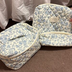 Floral Quilted Cosmetic Bags